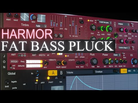 Harmor Fat Bass Pluck Sound Design | FL Studio 21 Tutorial