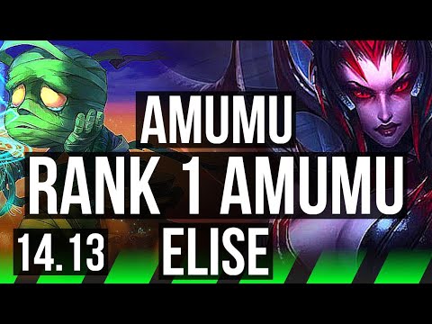 AMUMU vs ELISE (JGL) | Rank 1 Amumu, 3/1/8 | EUNE Grandmaster | 14.13