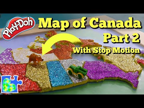 Map of CANADA: Part 2 -- Learn the Canadian Provinces || Play-Doh Puzzle!