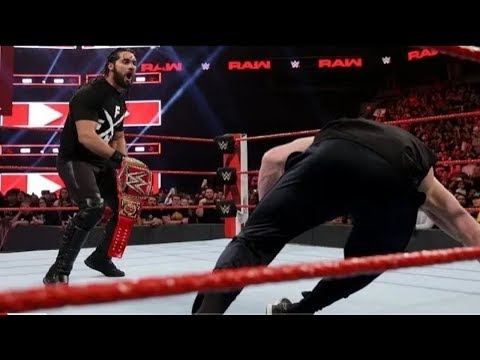 WWE Raw | Brock Lesnar vs Seth Rollins Full Match | By wwe live Full Match