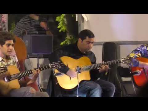 Young Gypsy Jazz Players at the Django Festival near Samois-sur-Seine 2018