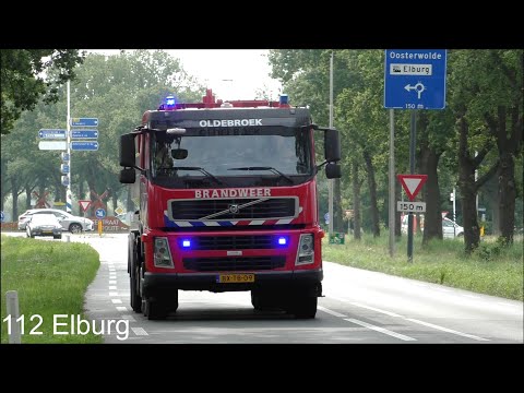 [Laatste video van TW] P1 Tankwagen brandweer Oldebroek met spoed naar een middelbrand in Nunspeet