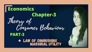 Law of diminishing marginal utility/Theory of Consumer Behaviour/ISC/Economics/Class-12