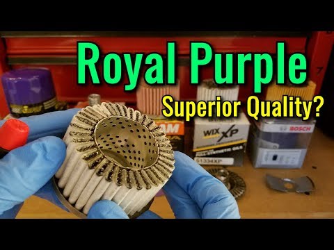Royal Purple filter Cut Open!  vs FRAM vs WIX vs BOSCH