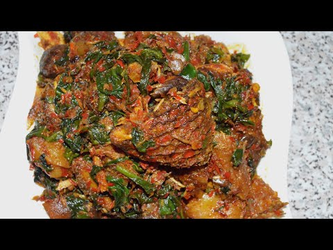 Efo riro soup with spinach | How to make Efo Riro | Nigerian  Vegetable soup with Spinach