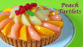 [ENG SUB] 🍑 3색 복숭아타르트 만들기 / 변형이 적고 바삭한 타르트지 만들기/핑크복숭아 만들기/복숭아 껍질 벗기기/how to make peach tart/桃タルト