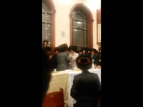 Bobov Rebbe Dancing With Satmar Rebbe At Sheva Bruches
