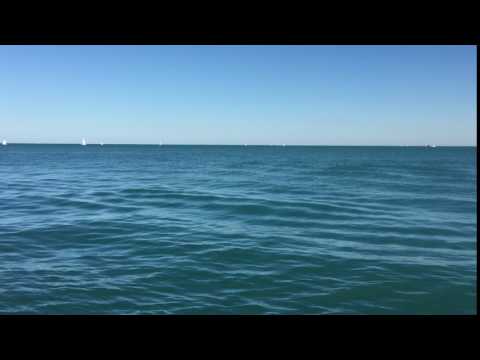 Calm Lake Michigan - Fullerton Ave Beach - October 25, 2014