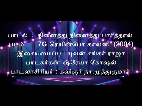 NINAITHU NINAITHU PARTHAAL  KARAOKE WITH VOICE PROMPT நினைத்து நினைத்து பார்த்தால்  கரோக்கி