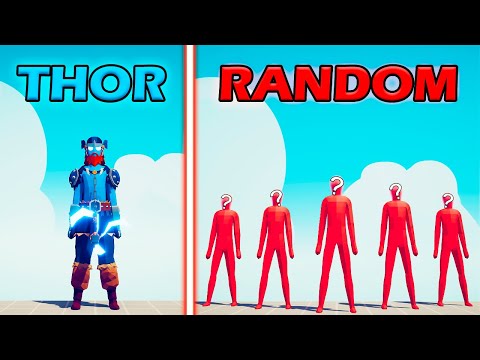 THOR TEAM vs RANDOM TEAM - Totally Accurate Battle Simulator | TABS