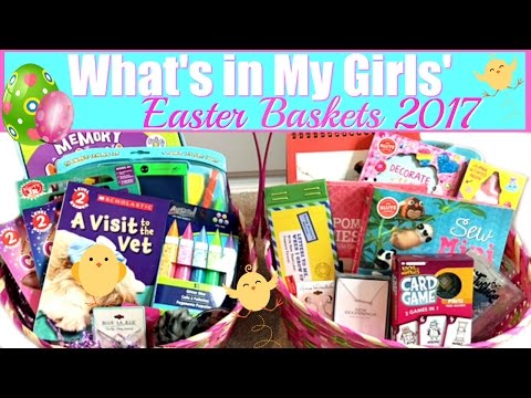 WHAT'S IN MY GIRLS' EASTER BASKETS 2017 | 13 & 7 YEARS OLD! | WATCH ME FILL THEM! Video