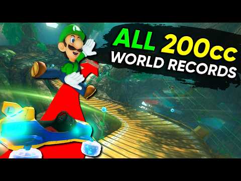 Reacting to EVERY Mario Kart 8 Deluxe 200cc World Record!