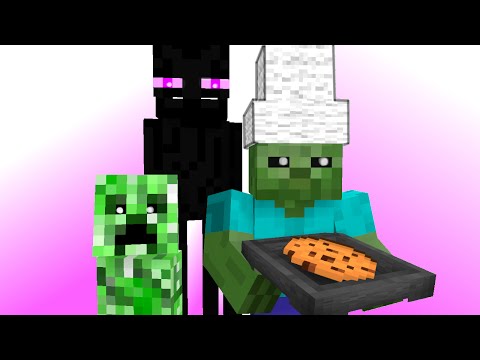 Monster School: Acrobatics - Dancing - Cooking - Baking -  Minecraft Animation