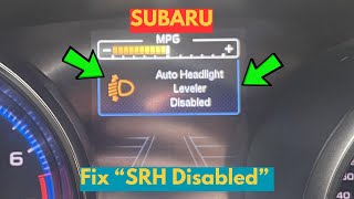 How To Fix SRH Disabled Warning In Subaru?