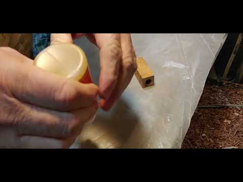 Gluing brass tube in pen blank