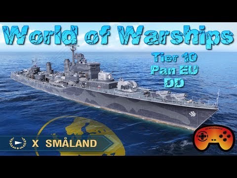 Smaland T10 Pan/EU angespielt in World of Warships auf Deutsch/German
