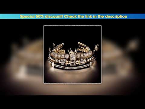 Unboxing 3pcs/Set Luxury Jewelry New Zircon Hip Hop Gold Color Bracelets Men Cubic Micro Pave CZ Ch