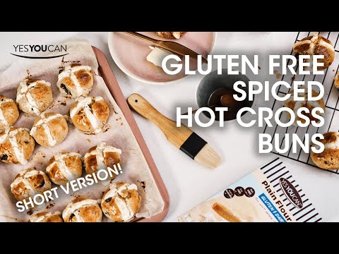 Gluten Free Spiced Easter Hot Cross Buns Recipe with YesYouCan Plain Flour