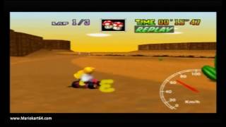 Mario Kart 64 - Time Trials - Kalimari Desert 40"27 King B [N64 PAL]