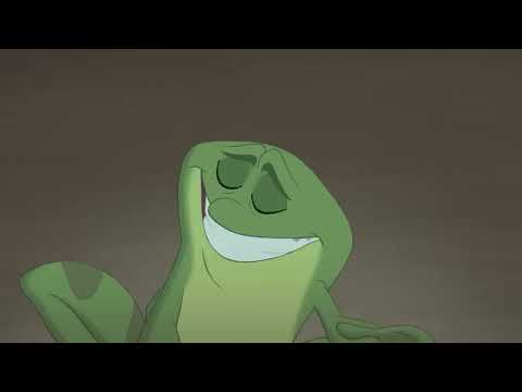 The Princess and the Frog 2009 trailer frame: Tiana and Naveen sweeping through a moonlit bayou
