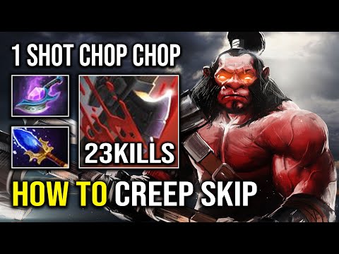 How to Offlane & Creep Skip Axe in 7.32e Against Hard Counter Ursa with Full Aghanim Dota 2