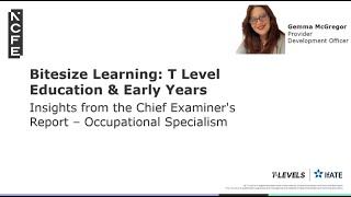 T Level E&EY Insights from the Summer 25 Chief Examiner's Report – Occupational Specialism