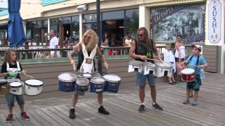 The Flying Mueller Brothers Drumming In Front of Jenkinsons Pavilion 9/2/12