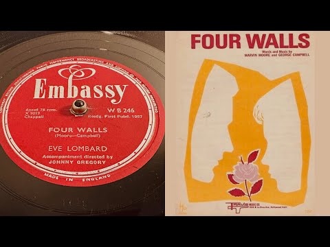Eve Lombard - Four Walls - 78 rpm - Embassy WB246 - 1957