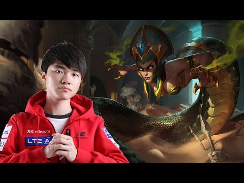 SKT Faker as Cassiopeia vs Twisted Fate mid S7 Ranked gameplay