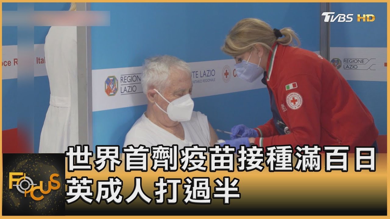 世界首劑疫苗接種滿百日 英國成人打過半