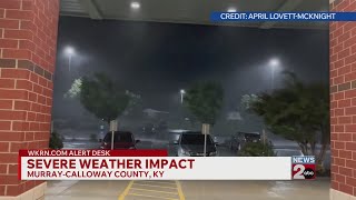 Strong winds damage portions of Murry, Kentucky