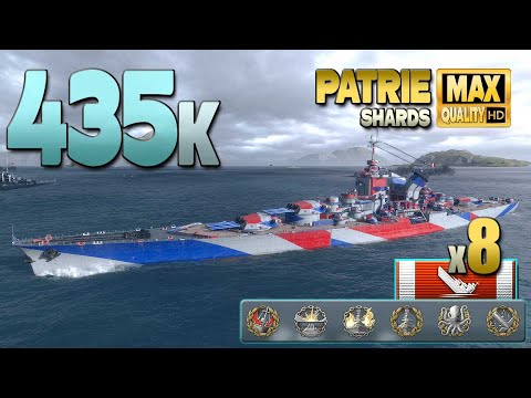 Schlachtschiff Patrie: Riesiger Schaden auf der Karte Nord - World of Warships