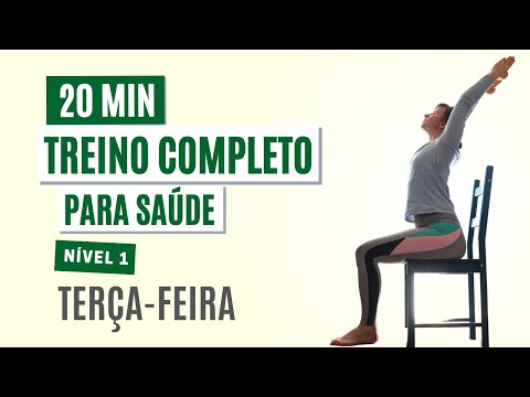 Treino Semanal Fácil SENTADO | Terça-Feira | Nível 1 | Exercícios para Idosos