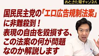 「エロ広告規制法案」で国民民主党に非難殺到！表現の自由を毀損する、この法案の何が問題なのか徹底解説します。