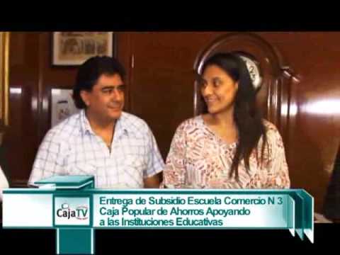 CAJA TV- Armando Cortalezzi- CPA Solidaria- subsidio Esc. Comercio N° 3