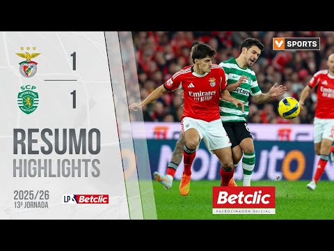 Resumo: Benfica 1-1 Sporting (Liga 25/26 #13)