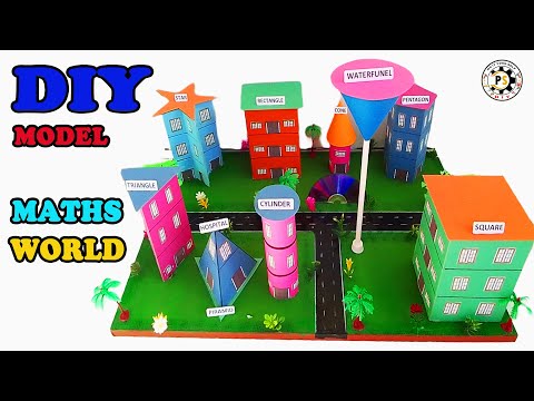 DIY MATHS WORLD || GEOMETRICAL CITY || GEOMETRICAL SHAPES MODEL 3D