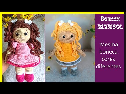 Boneca com 31cm em amigurumi aula completa,