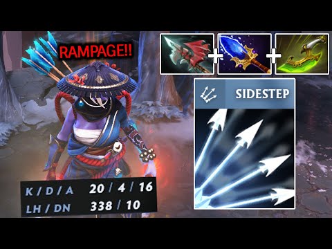 POWER OF MULTISHOT DAMAGE DROW RANGER RAMPAGE MODE Dota 2