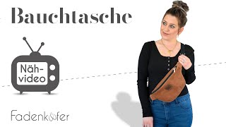 Bauchtasche, Gürteltasche nähen mit optionalen Reißverschlussfach und Wechselgurt