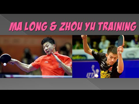 Ma Long and Zhou Yu training - Spectacular points