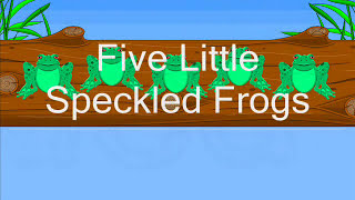 five little speckled frogs nursery rhyme 5 raffi sing along song with lyrics karaoke subtraction