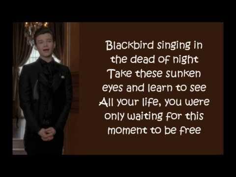 Glee - Blackbird (lyrics)