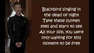 Glee - Blackbird (lyrics)