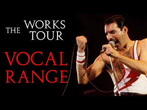 How Wide was FREDDIE MERCURY'S VOCAL RANGE in THE WORKS TOUR? (G2-Eb6)