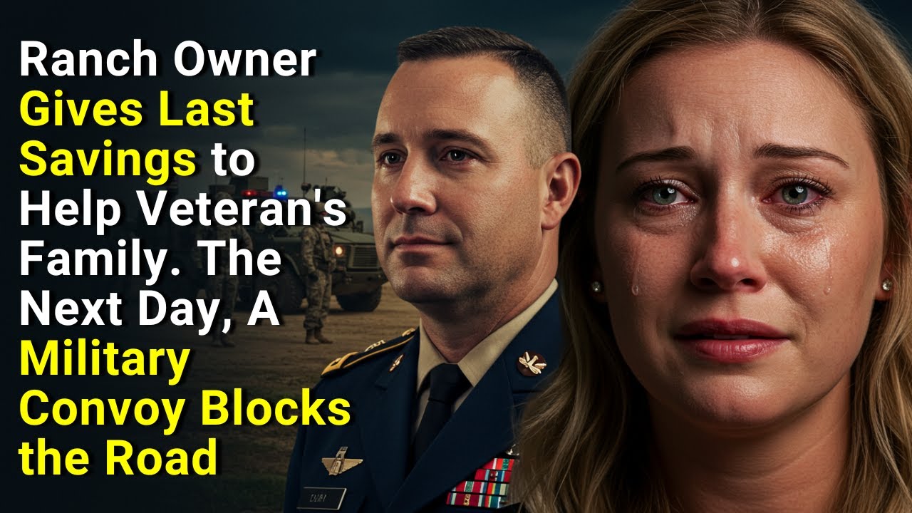Ranch Owner Gives Last Savings to Help Veteran's Family. The Next Day, A Military Convoy Blocks Road