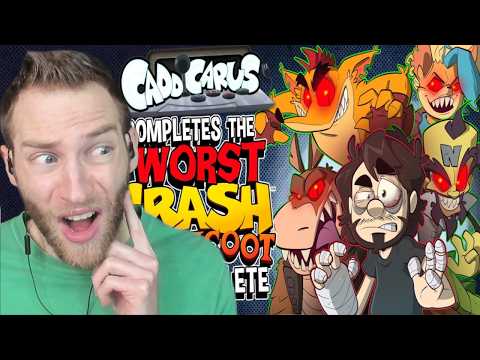 SHOULD I DO THIS?! Reacting to The Miserable World of Completing Crash Bandicoot 4 by Caddicarus