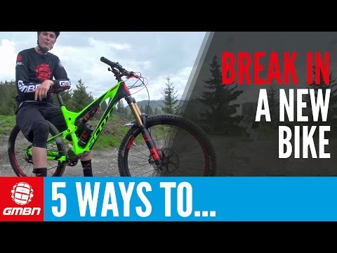 Part of a video titled 5 Ways To Break In Your New Mountain Bike - YouTube