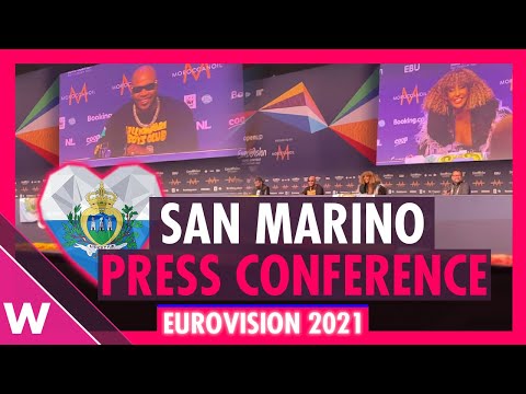 San Marino Senhit (feat. Flo Rida): Semi Final 2 Qualifiers Press Conference Eurovision 2021