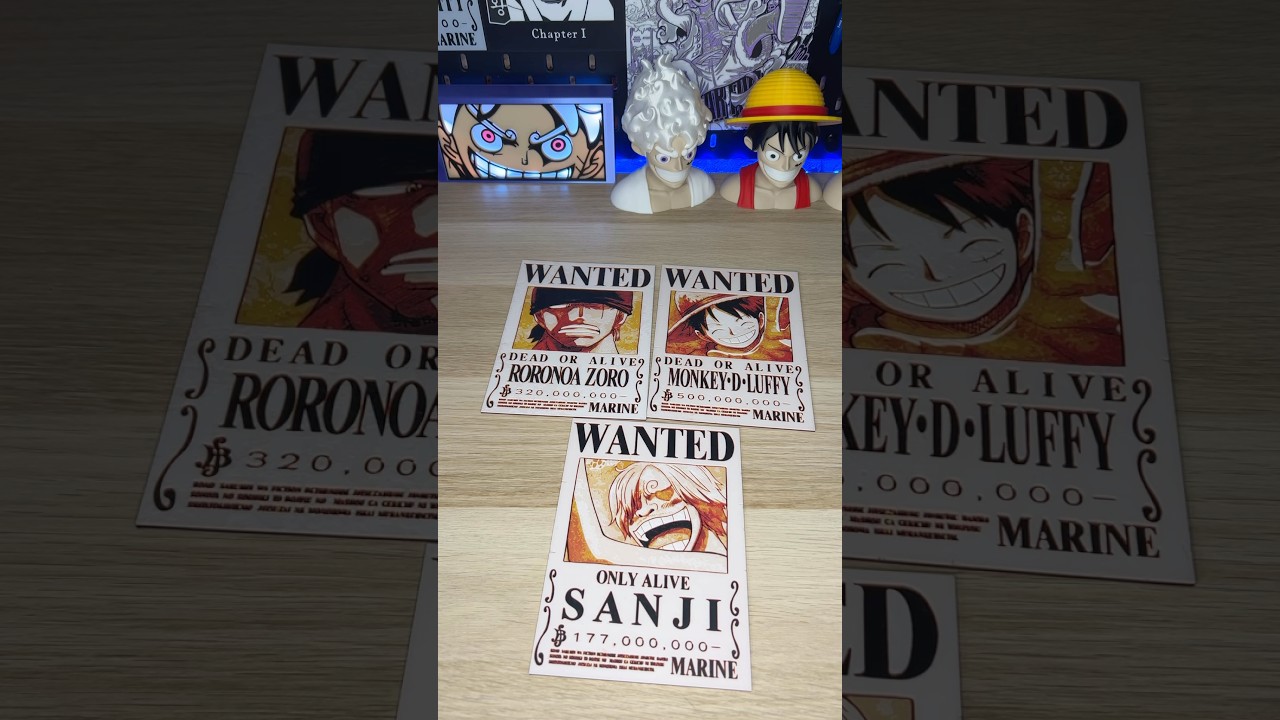 One piece wanted posters 🏴‍☠️ #onepiece #3dprint #anime